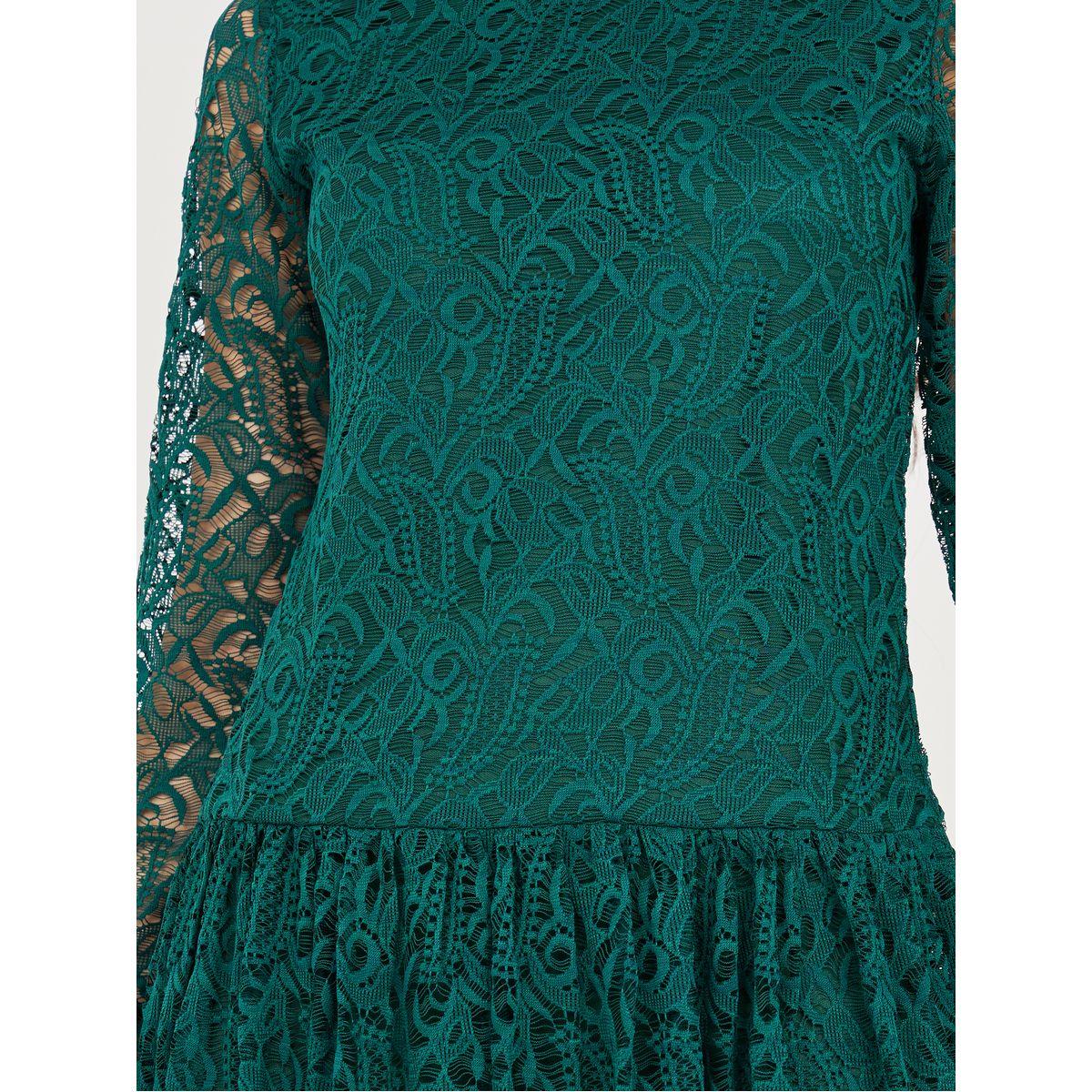 Styli Lace Insert High Neck A-Line Midi Dress-women-clothing-dresses-image-3