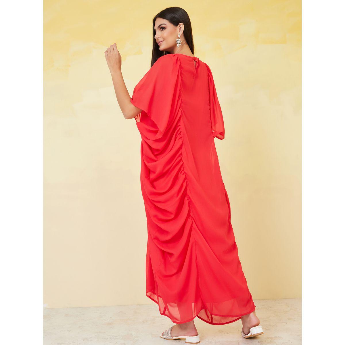 Styli Frill Edge Embellished Kaftan Maxi Dress-women-clothing-dresses-image-4
