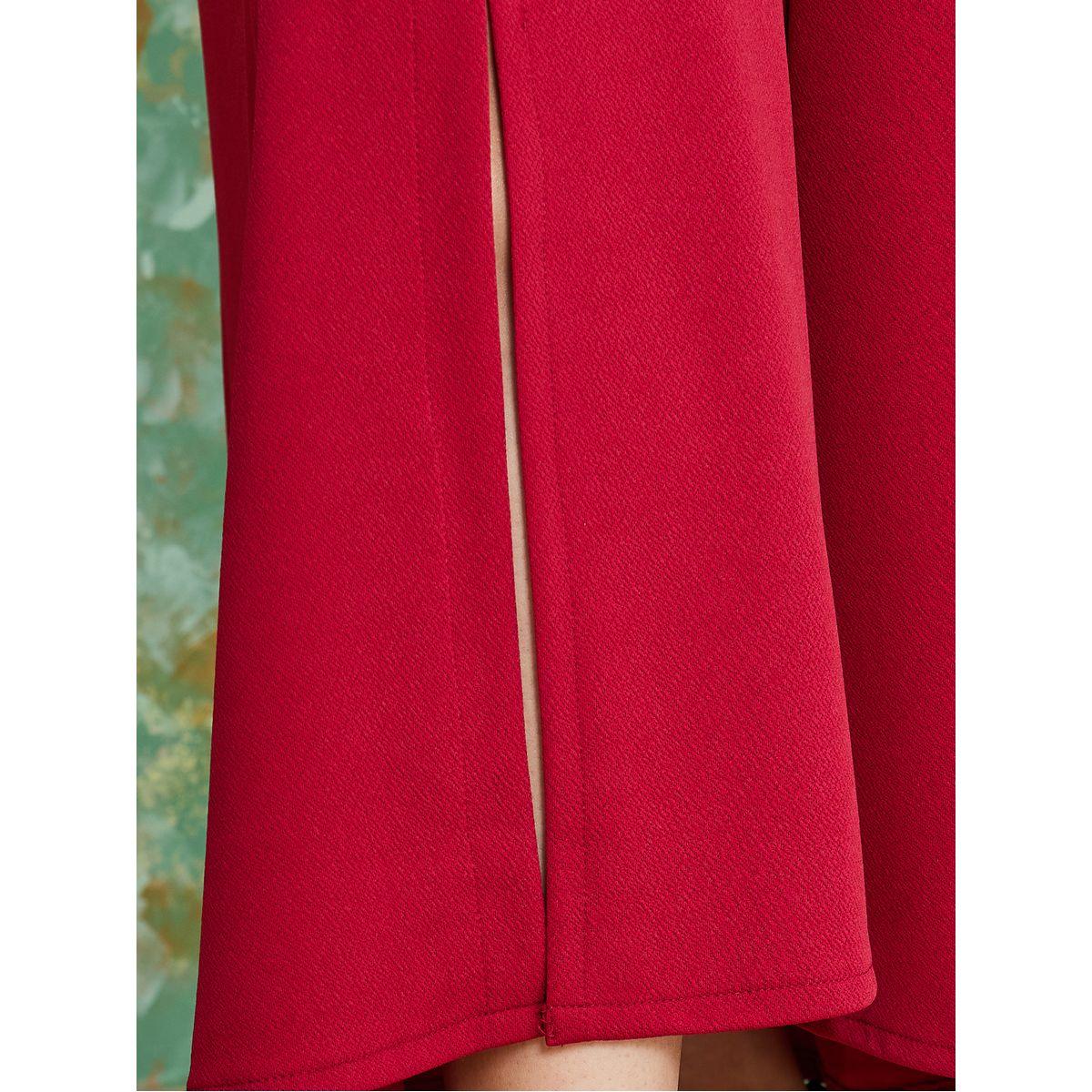 Styli Notch Neck Cape Sleeves A-Line Maxi Dress-women-clothing-dresses-image-3