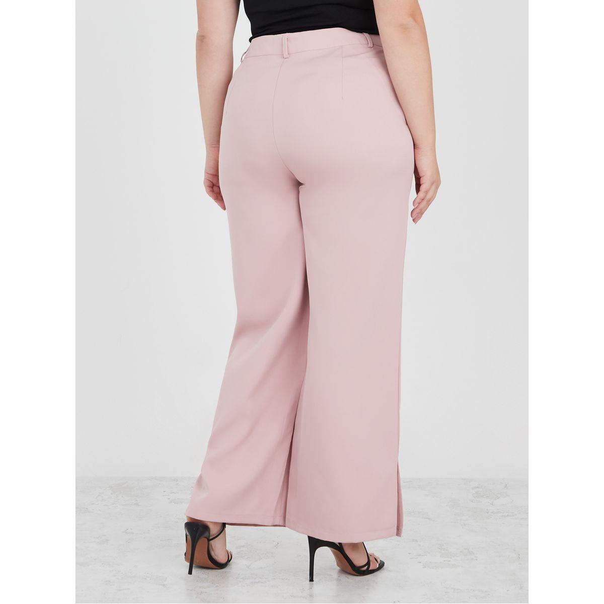 Styli Plus High Rise Wide Leg Trouser with Side Slit-women-clothing-bottoms-trousers-image-4