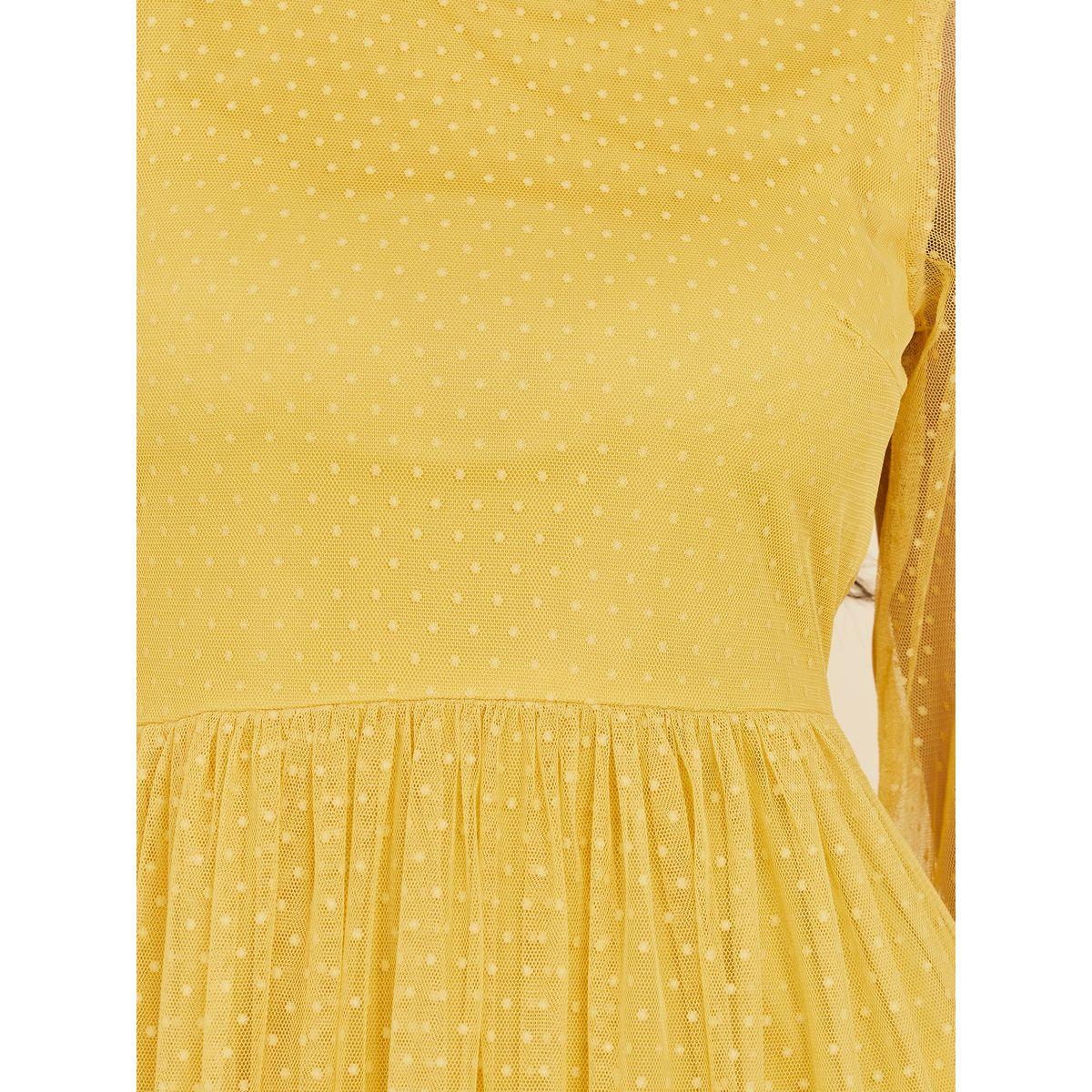 Styli Sheer Sleeve Dobby A-Line Midi Dress-women-clothing-dresses-image-3
