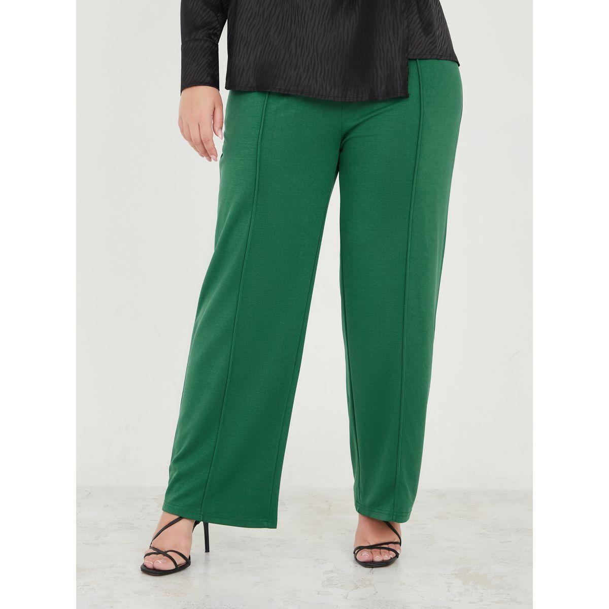 Styli Plus Pintuck Detail Wide Leg Trousers-women-clothing-bottoms-trousers-image-1