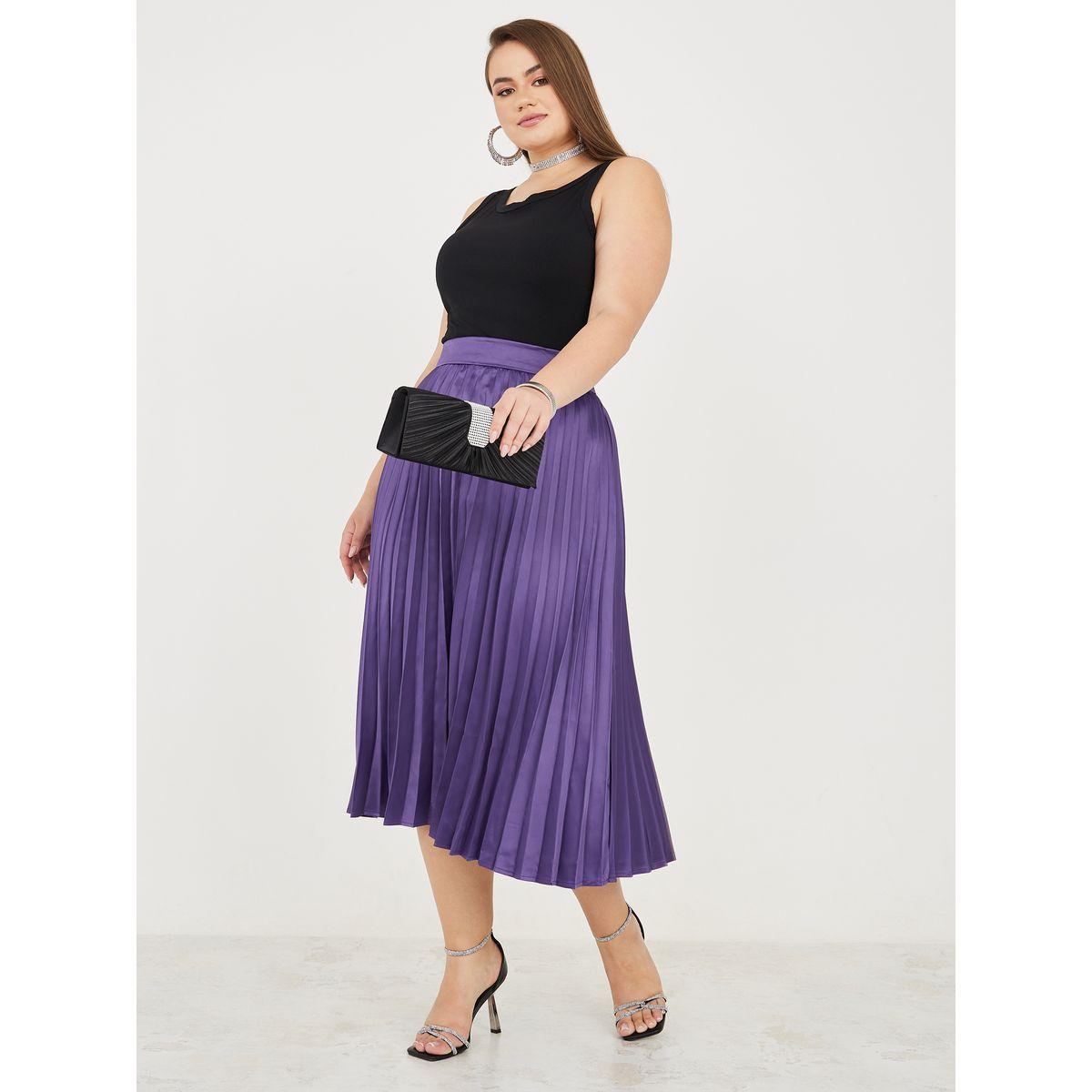 Styli Plus Satin Pleated A-Line Midi Skirt-women-clothing-bottoms-skirts-image-2