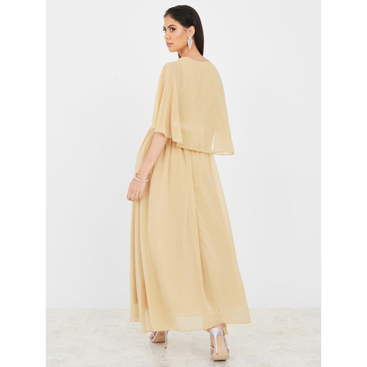 فستان طويل بأكمام كيب-women-clothing-dresses-image-4
