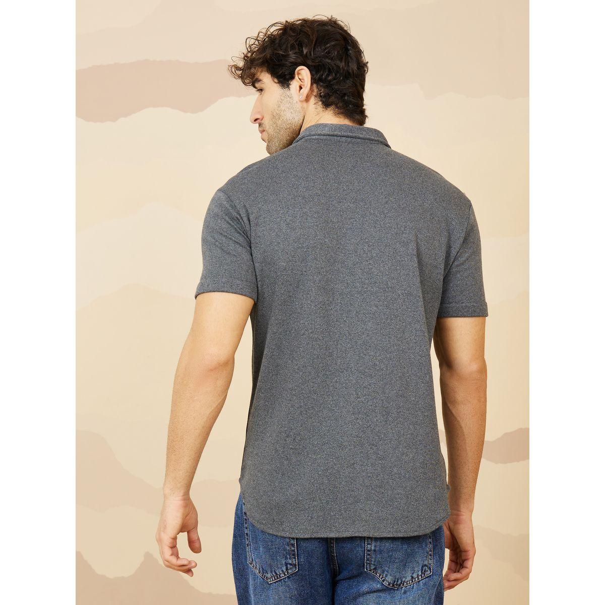 Styli Cotton Knitted Concealed Placket Shirt-men-clothing-shirts-image-4