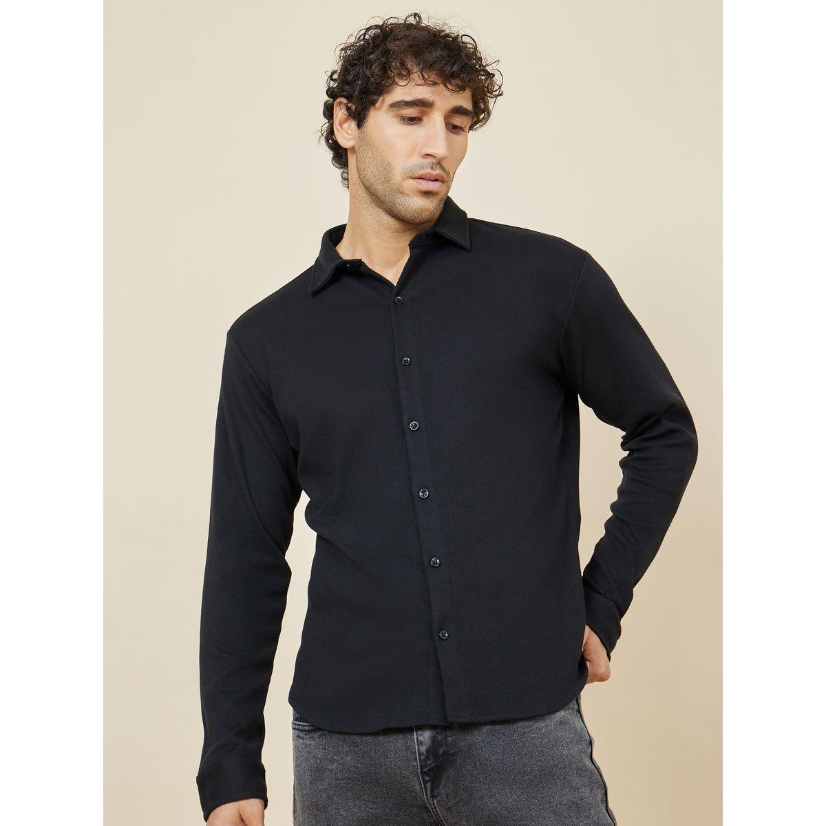 Styli Enriched Cotton Knitted Long Sleeves Shirt-men-clothing-shirts-image-1