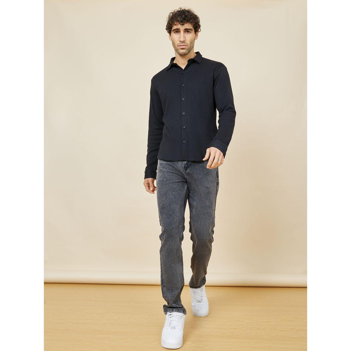 Styli Enriched Cotton Knitted Long Sleeves Shirt-men-clothing-shirts-image-2