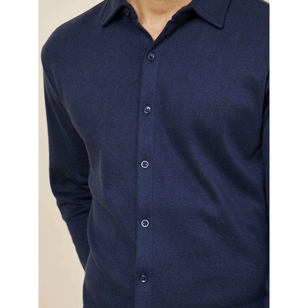 Styli Enriched Cotton Knitted Long Sleeves Shirt-men-clothing-shirts-image-3