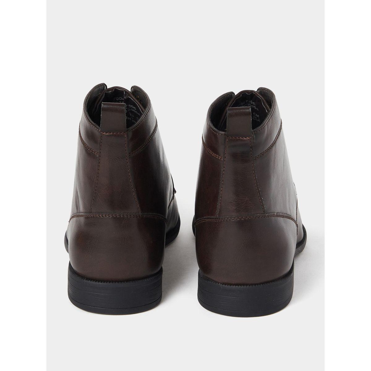 Styli High Ankle Faux Leather Boots-men-shoes-boots-image-3