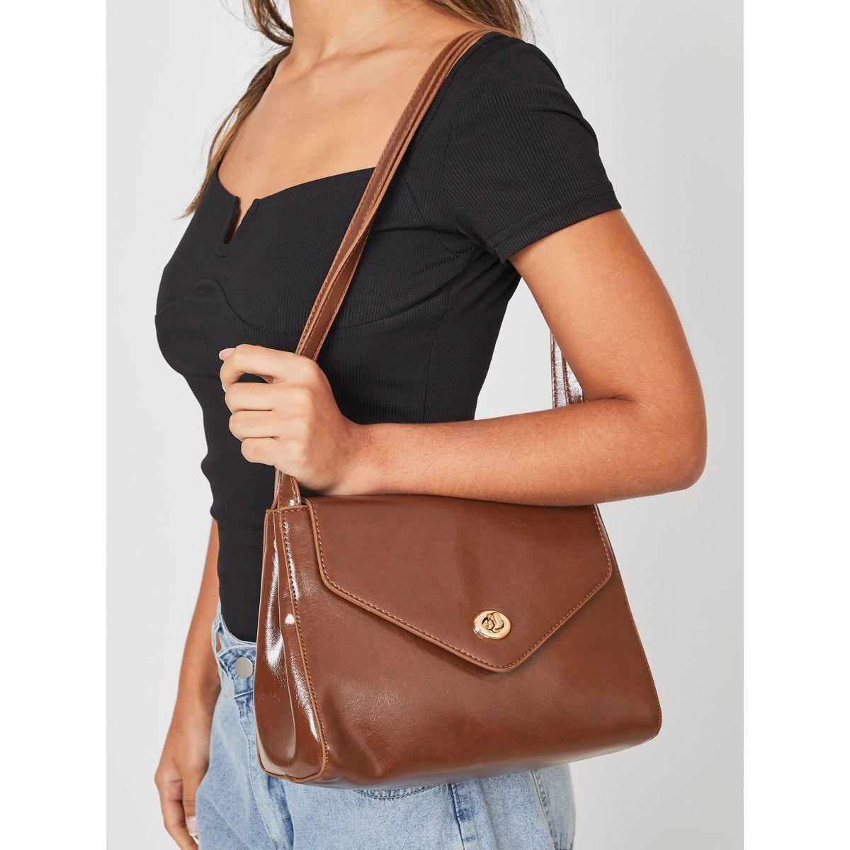 Styli Envelope Design Shoulder Bag with Turn Lock Closure-women-bagsandwallets-handbags-image-2