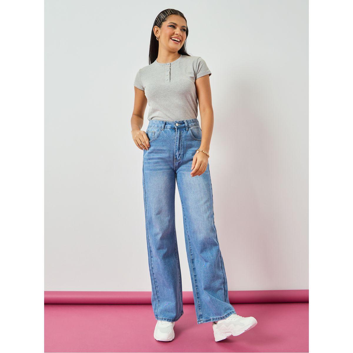 تيشيرت بنسيج ليكرا واكمام قصيرة-women-clothing-tshirts-image-2