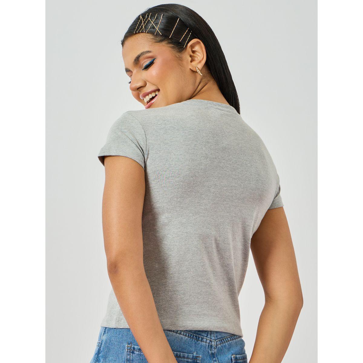 تيشيرت بنسيج ليكرا واكمام قصيرة-women-clothing-tshirts-image-5