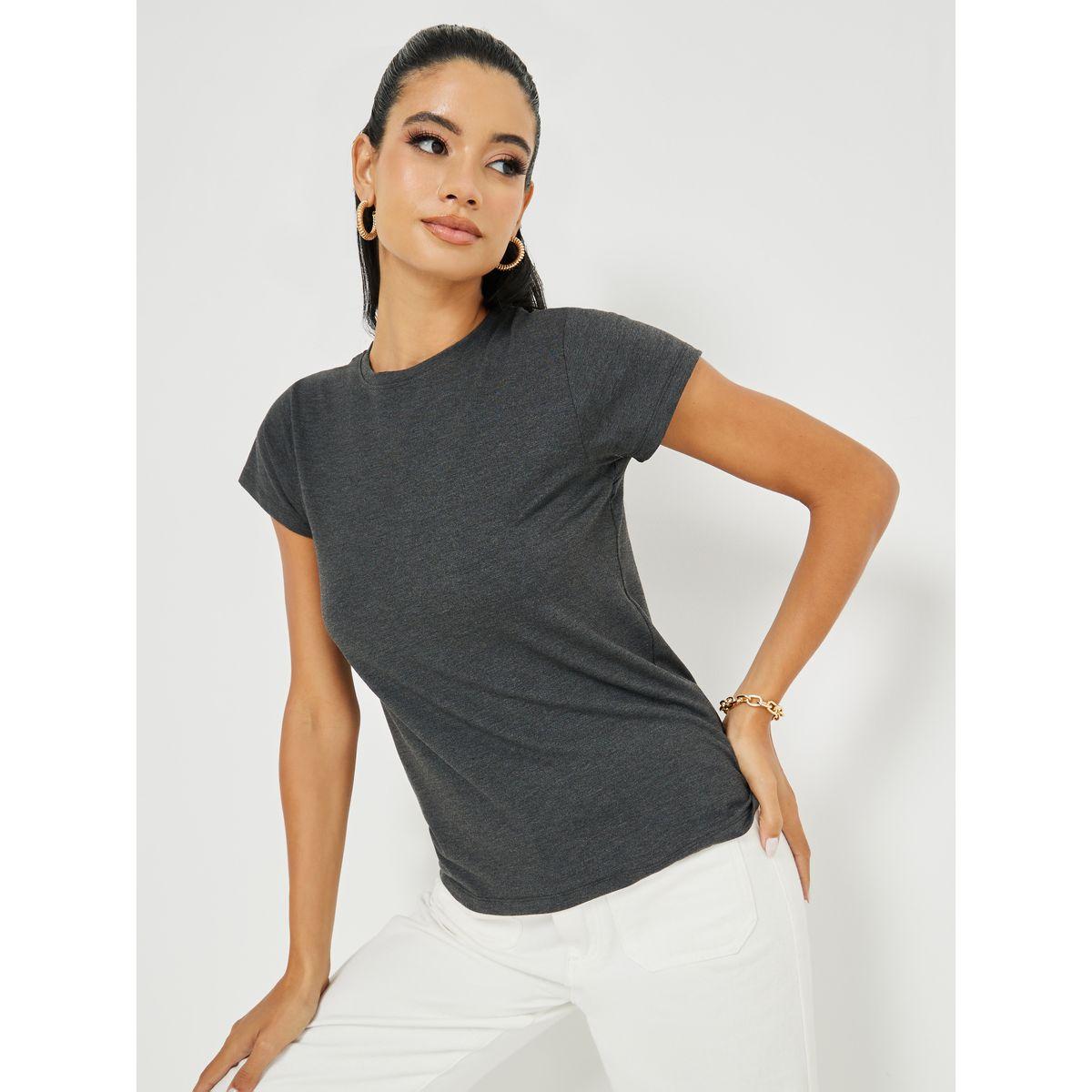 Styli Regular Fit Viscose Lycra Round Neck T-Shirt-women-clothing-tshirts-image-3
