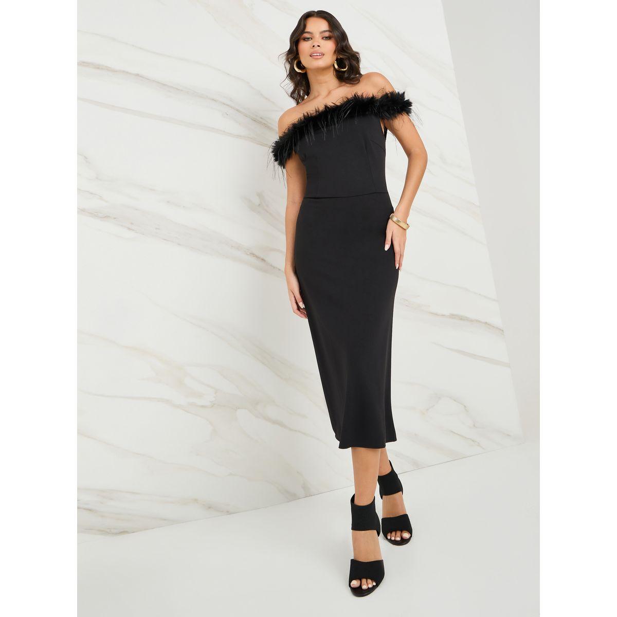 فستان ميدي بأكتاف مكشوفة-women-clothing-dresses-image-1