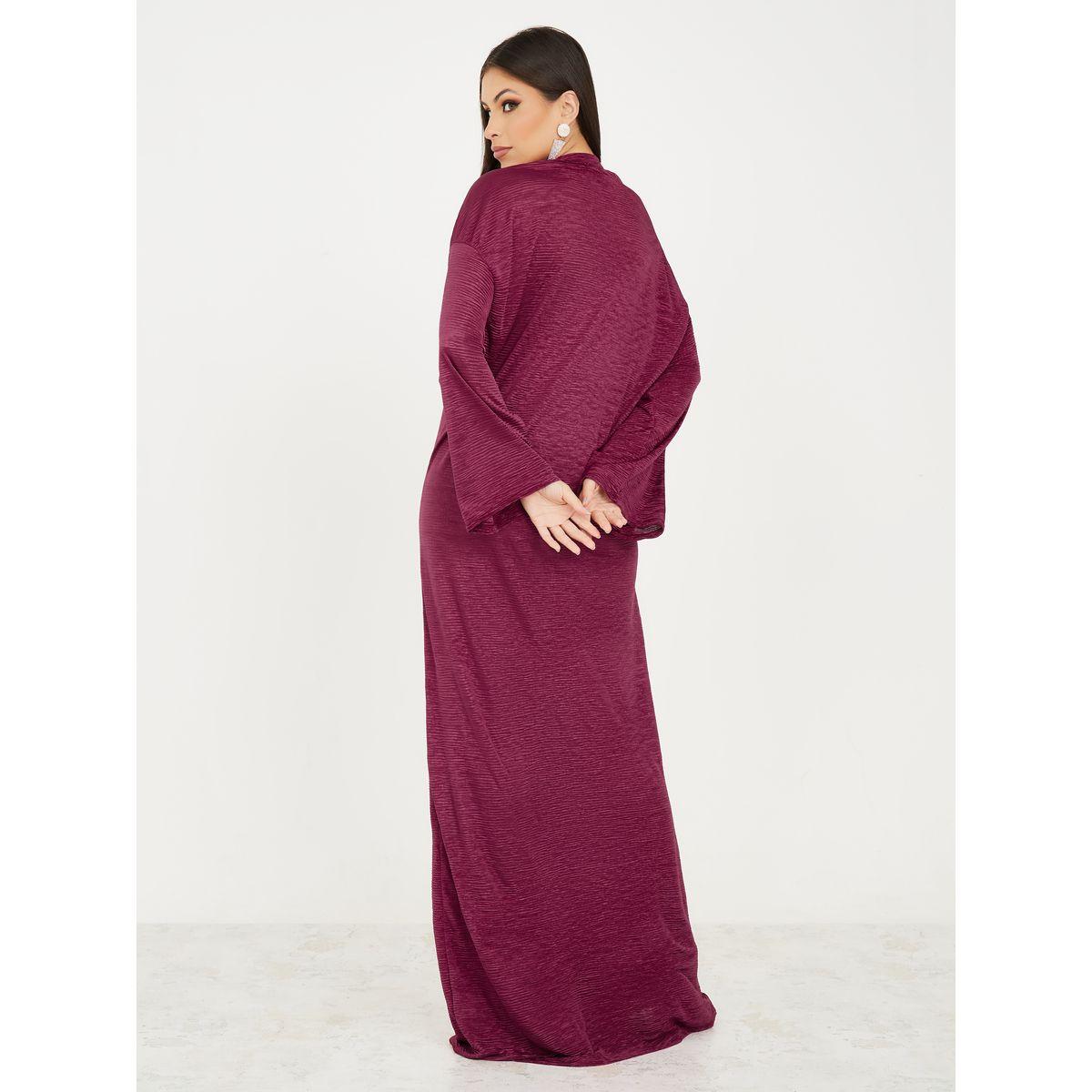 Styli Limited Draped Embellished Maxi Dress with Gathered Detail-women-clothing-dresses-image-4