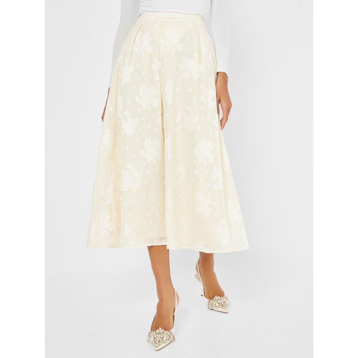 Styli Jacquard A-Line Midi Skirt-women-clothing-bottoms-skirts-image-1
