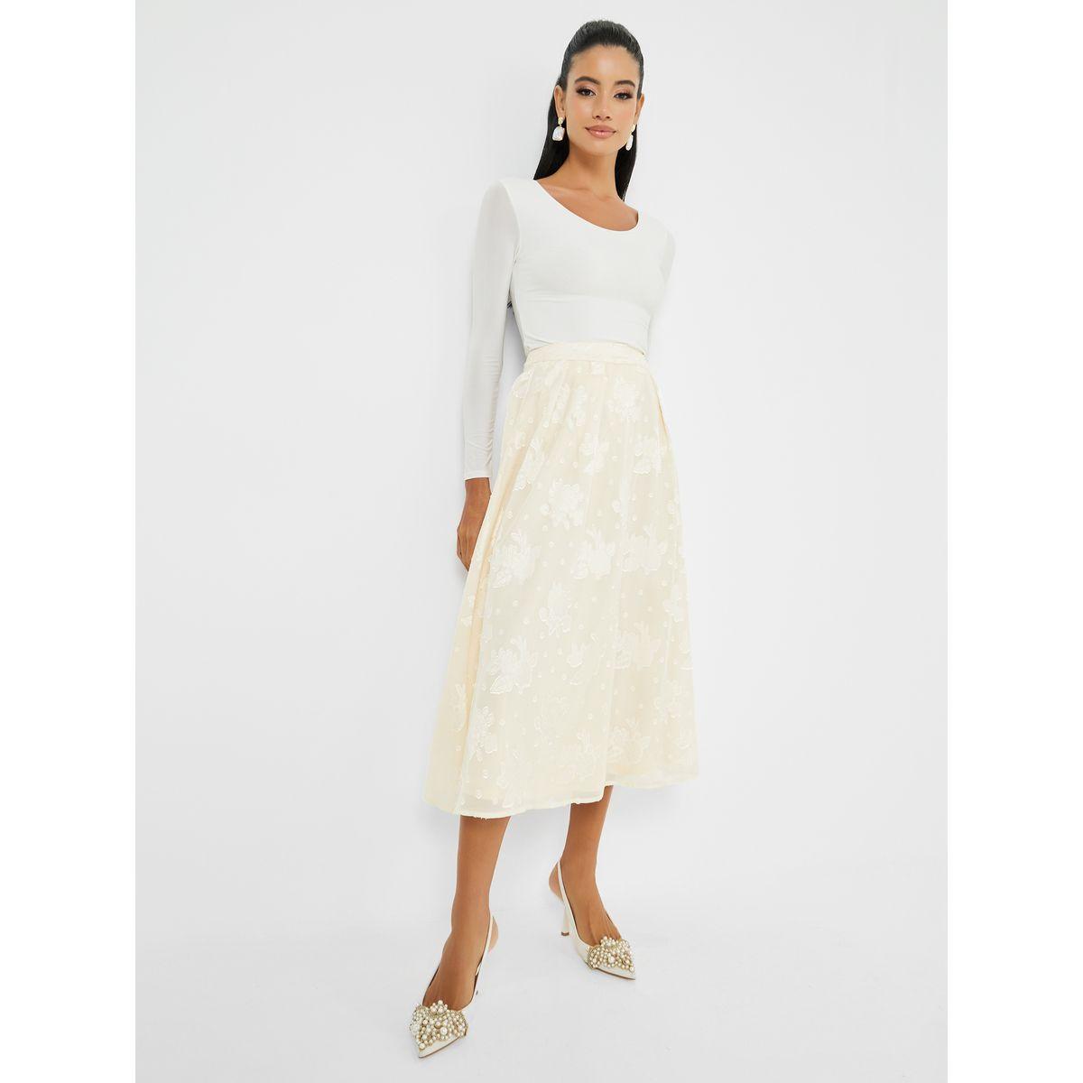 Styli Jacquard A-Line Midi Skirt-women-clothing-bottoms-skirts-image-2