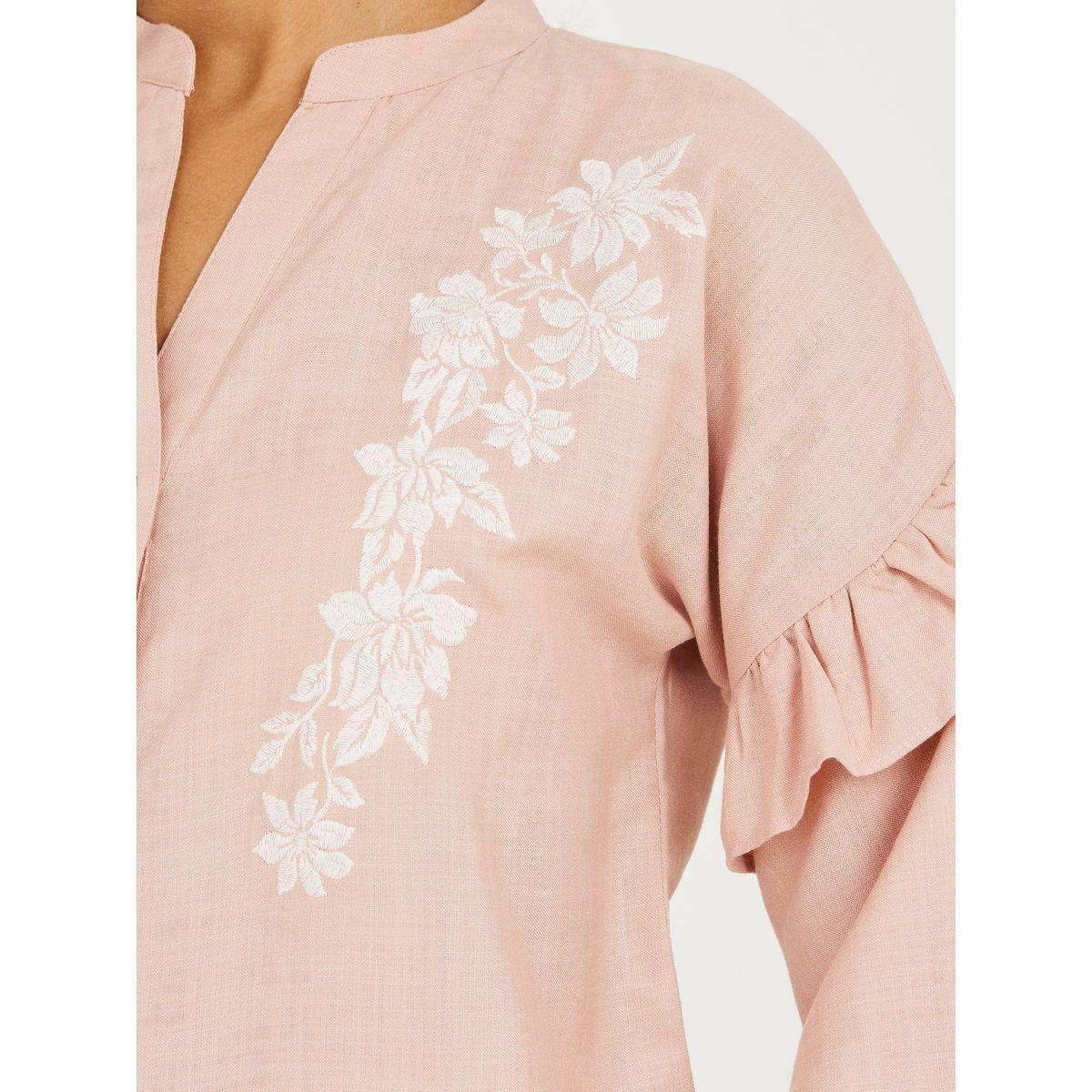 بلوزة بياقة ماندارين ومزينة بكشكش-women-clothing-shirtsandblouses-shirts-image-5