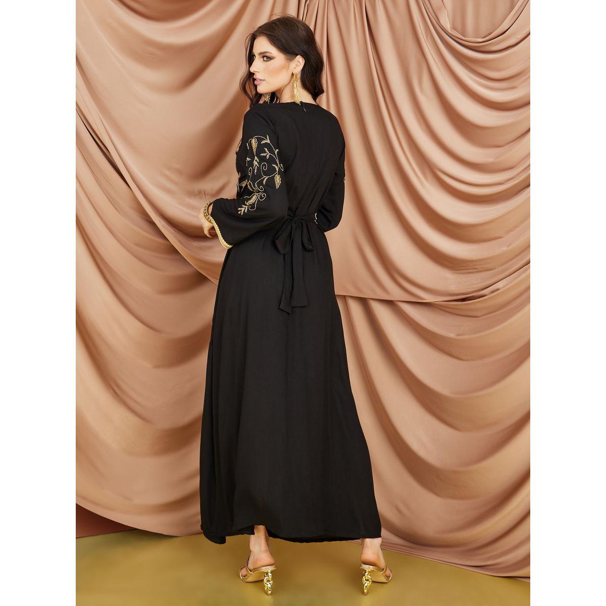Styli Beaded Handwork Tiered Kaftan-women-arabicclothing-kaftan-image-4