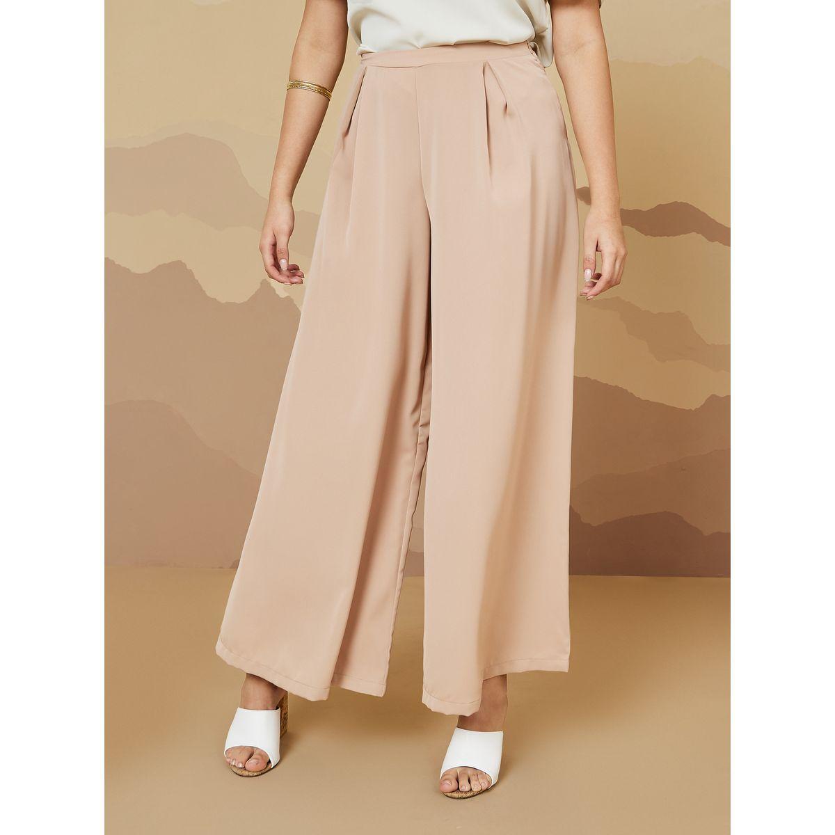 Styli Wide Leg Trouser with Pleat Detail-women-clothing-bottoms-trousers-image-1