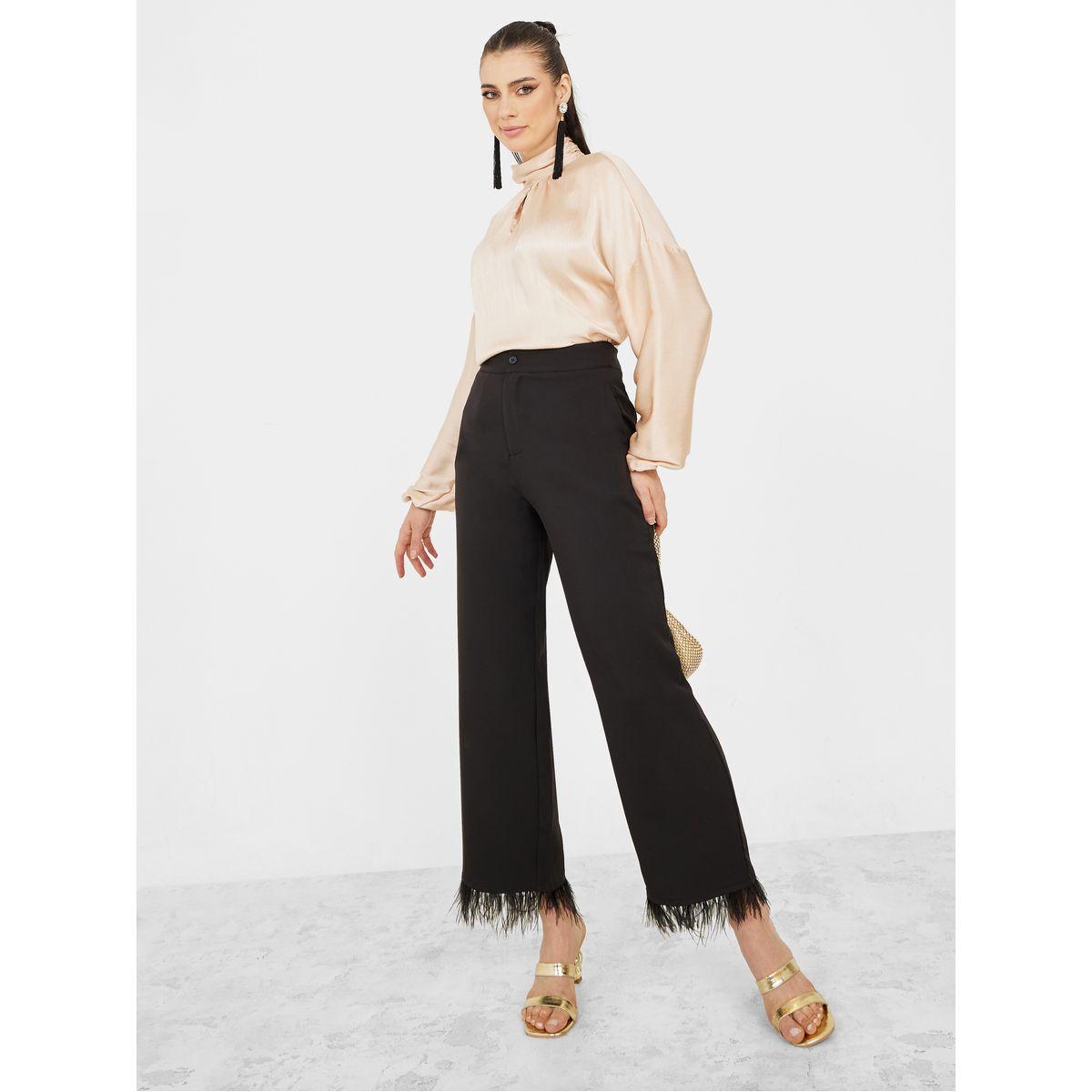Styli Keyhole Detail High Neck Long Sleeve Blouse-women-clothing-shirtsandblouses-blouses-image-2