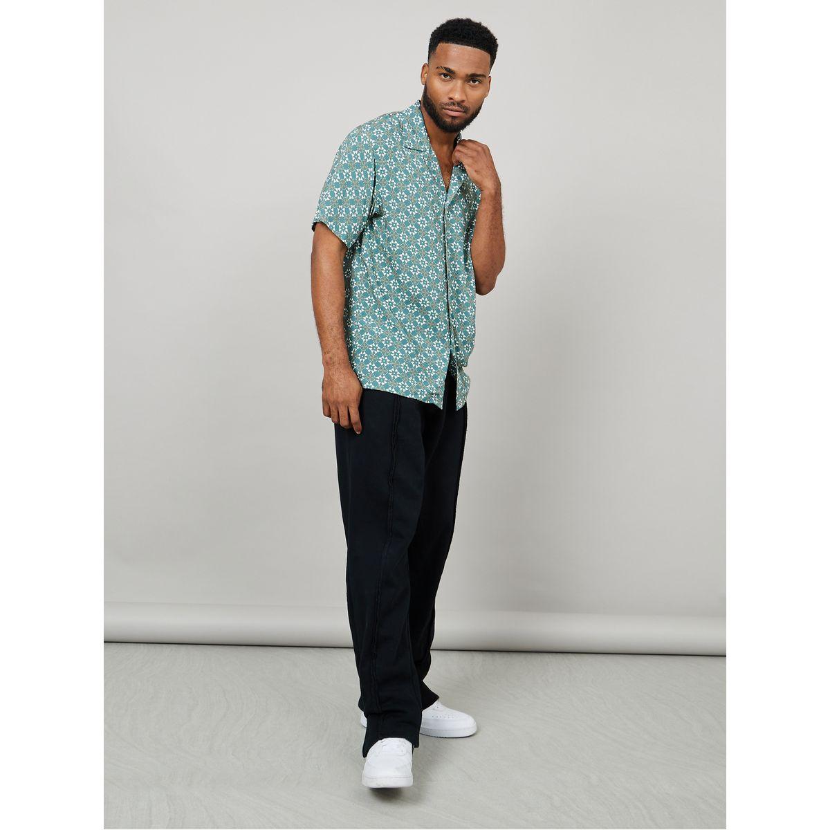 Styli Limited Geo Print Cuban Collar Relaxed Fit Shirt-men-clothing-shirts-image-1