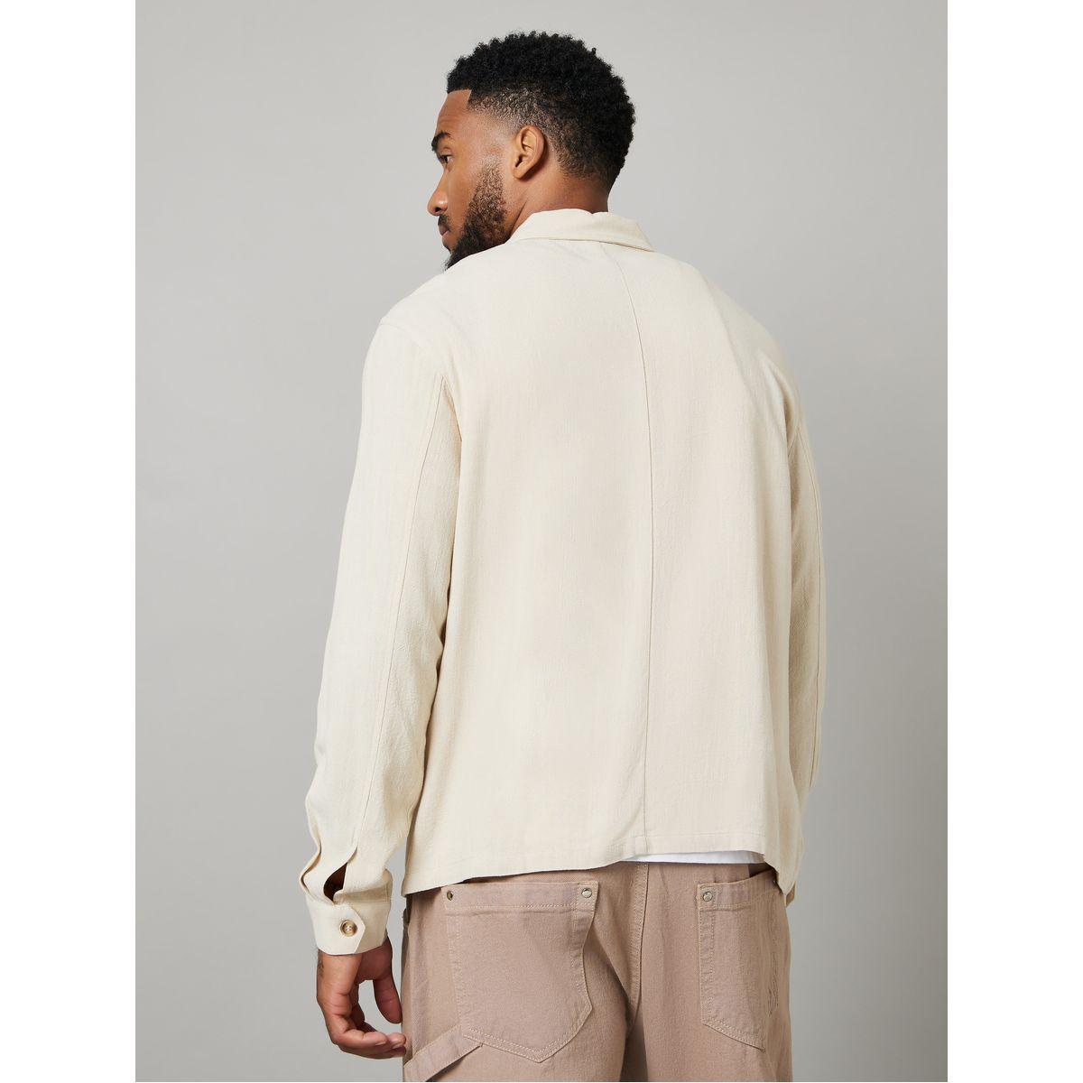 Styli Limited Linen Viscose Oversized Shirt with Utility Pocket-men-clothing-shirts-image-5