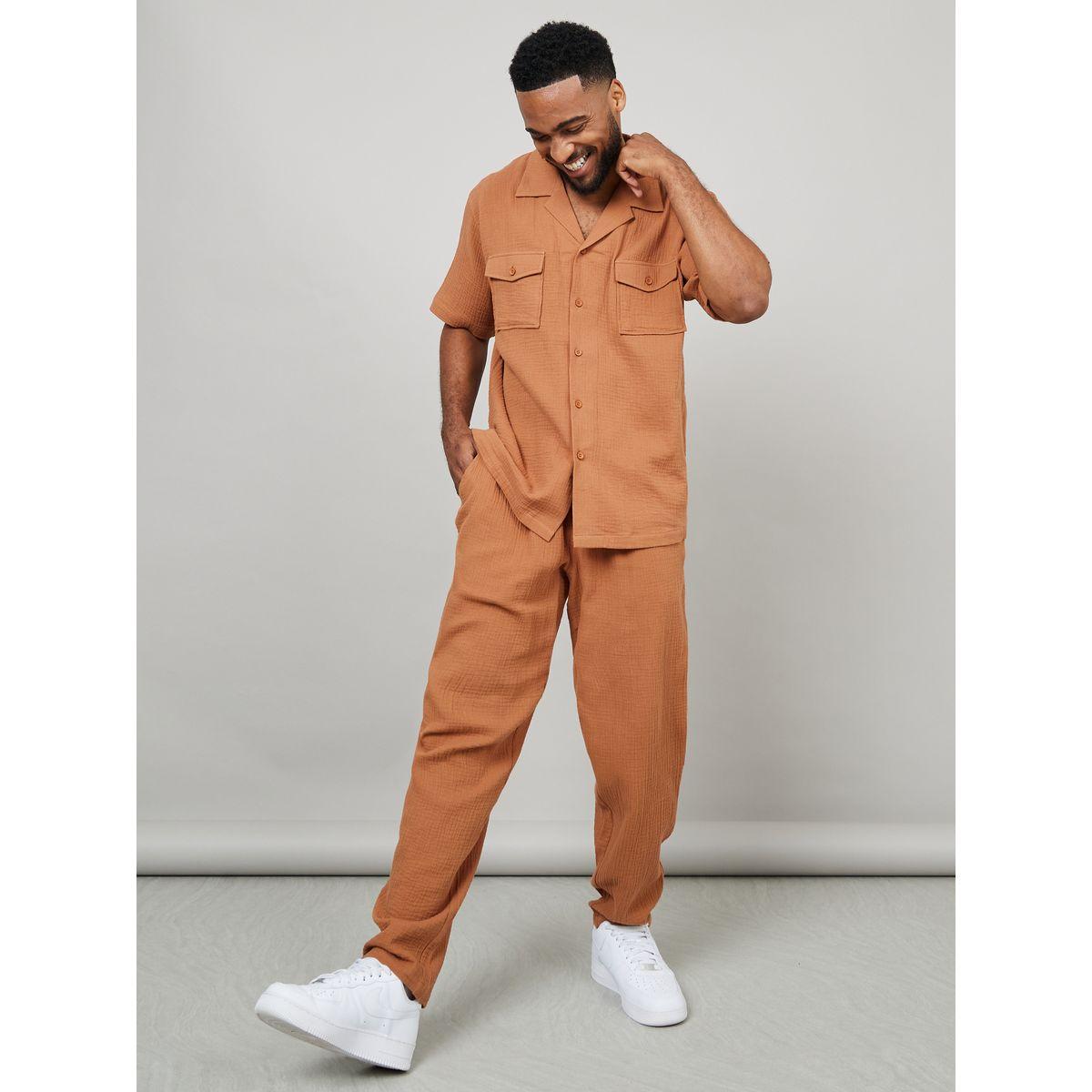 Styli Limited Premium Crinkled Cotton Cuban Collar Shirt-men-clothing-shirts-image-2