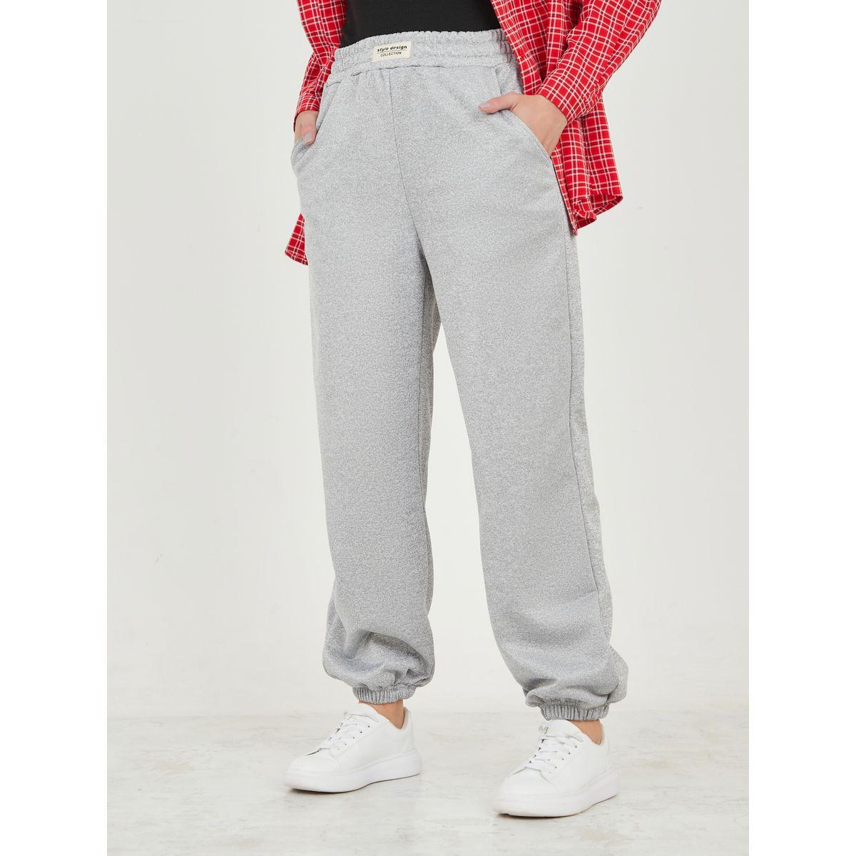 Styli Melange Baggy Joggers-women-clothing-bottoms-joggers-image-1