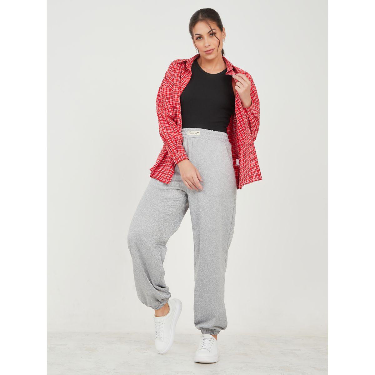 جوغر بقصة مريحة وخصر مطاطي-women-clothing-bottoms-joggers-image-2