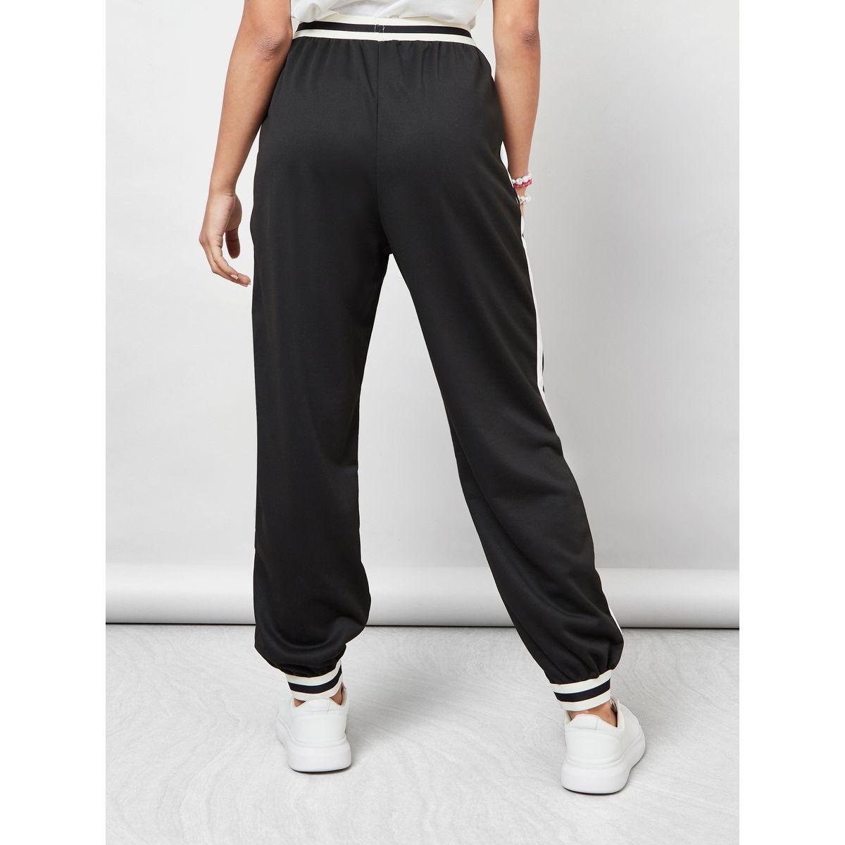 Styli Side Stripe Drawstring Detail Joggers-women-clothing-bottoms-joggers-image-4