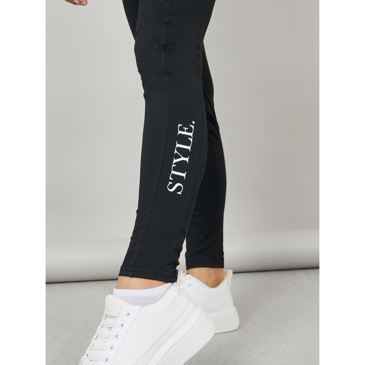 Styli Style Slogan Print Side Detail Leggings-women-clothing-bottoms-leggings-image-4
