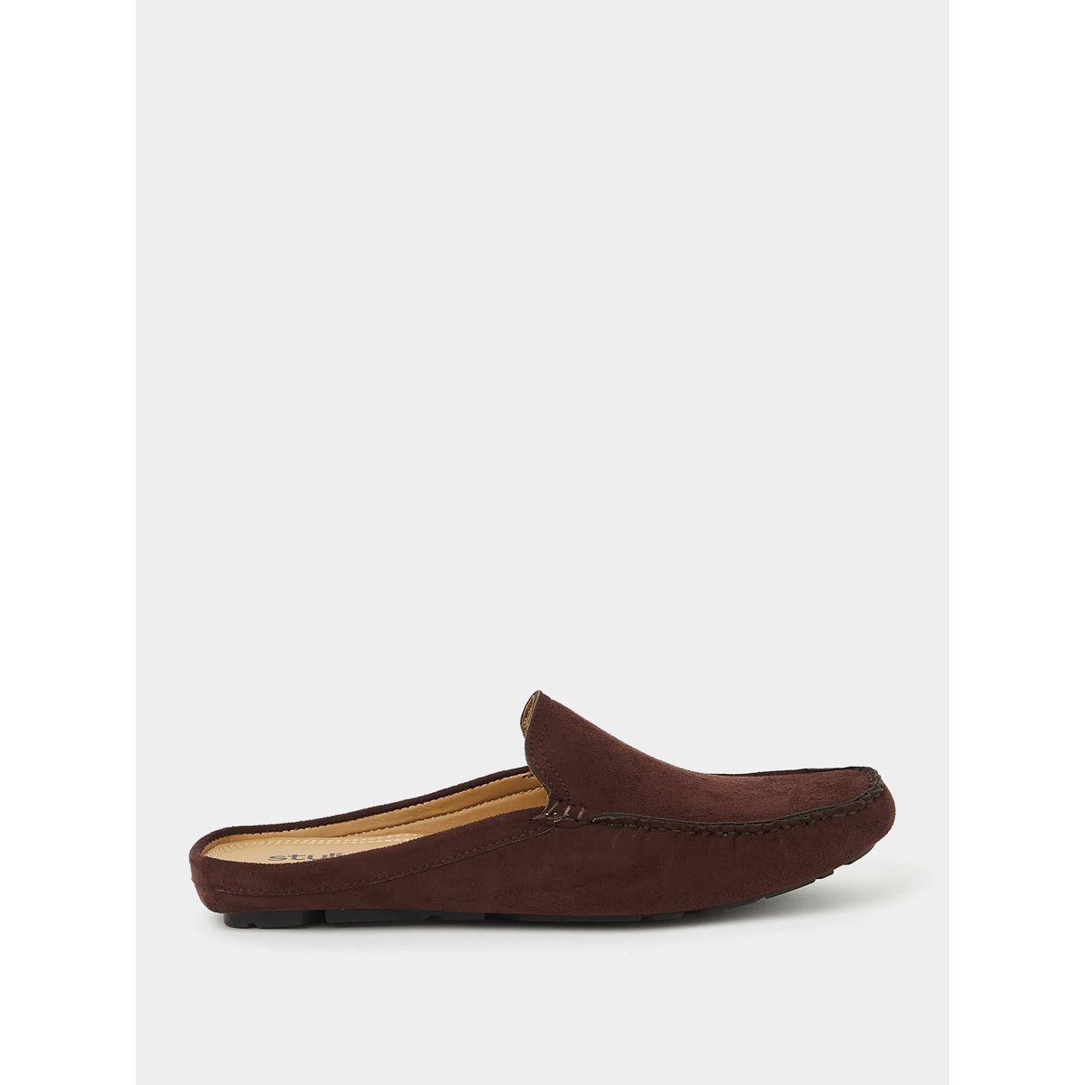 Styli Faux Suede Open Back Shoes-men-shoes-loafersandmoccasins-image-1