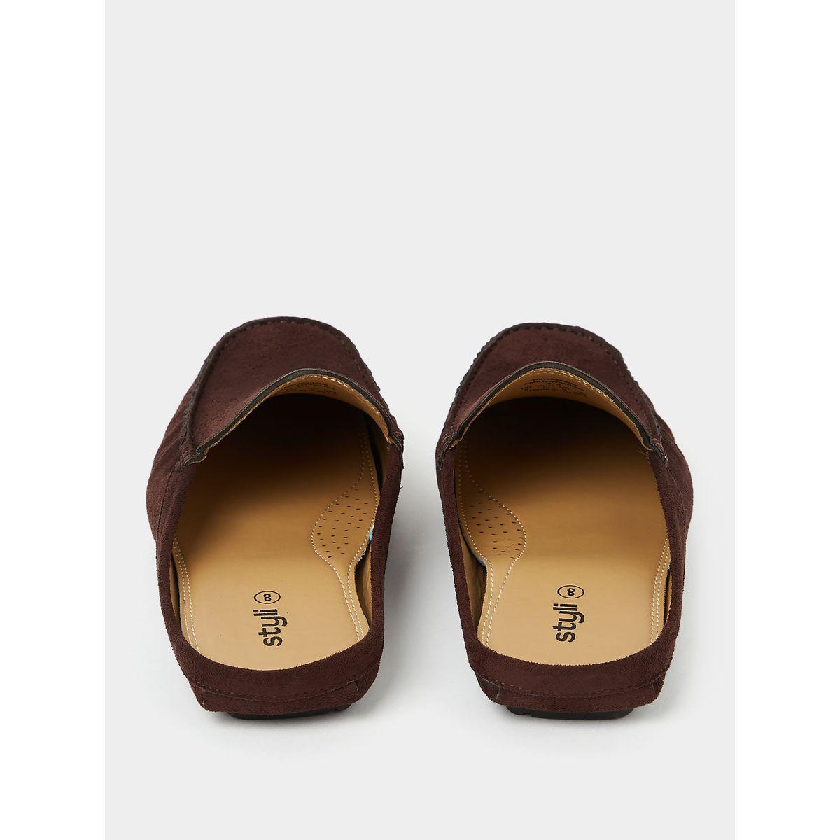 Styli Faux Suede Open Back Shoes-men-shoes-loafersandmoccasins-image-4