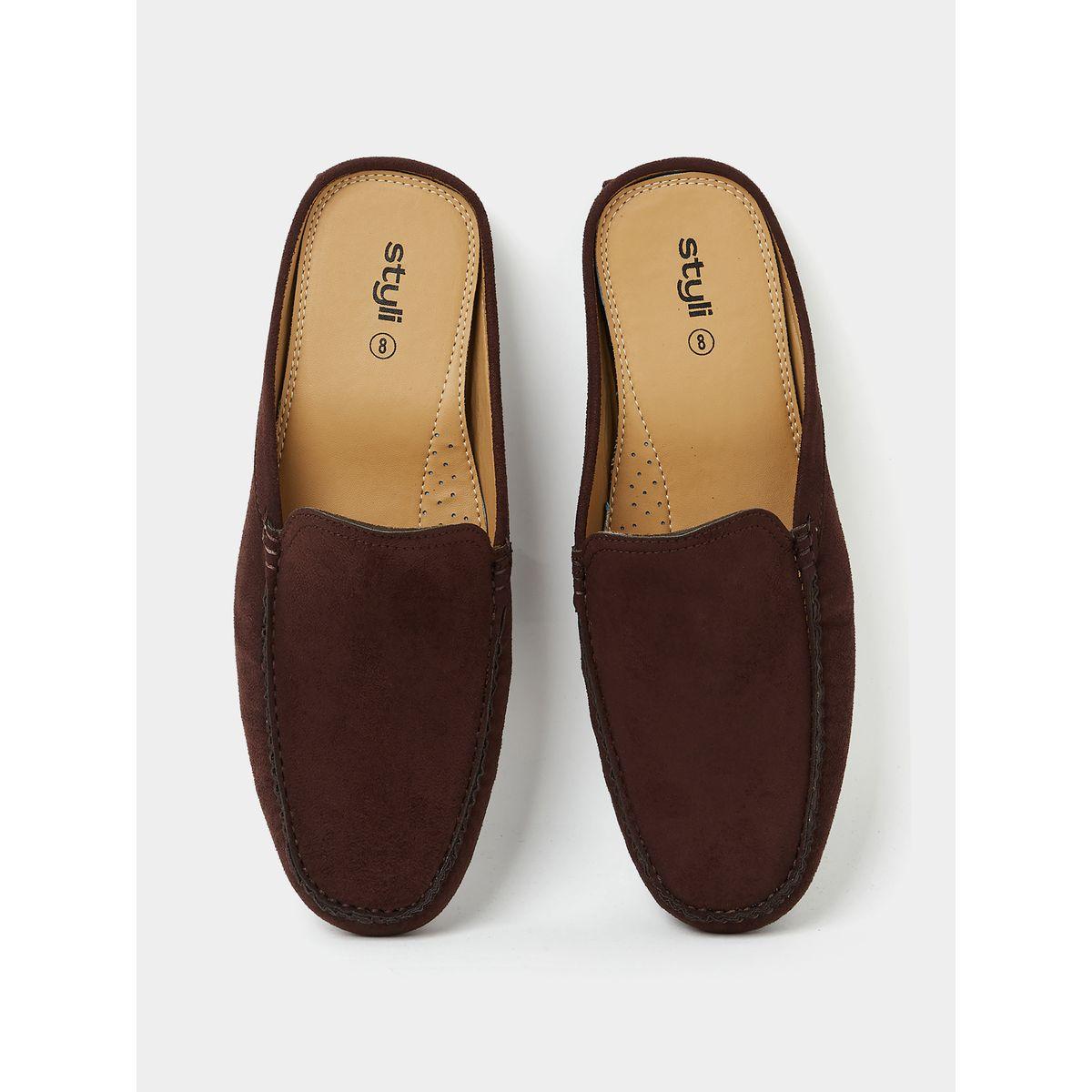 Styli Faux Suede Open Back Shoes-men-shoes-loafersandmoccasins-image-5