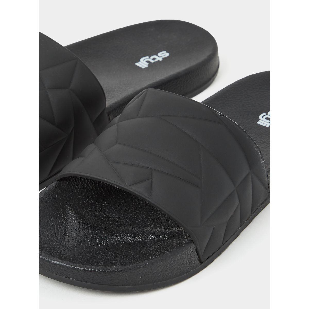 Styli Textured Open Toe Slip On Slides-men-shoes-flipflopsandslides-image-3