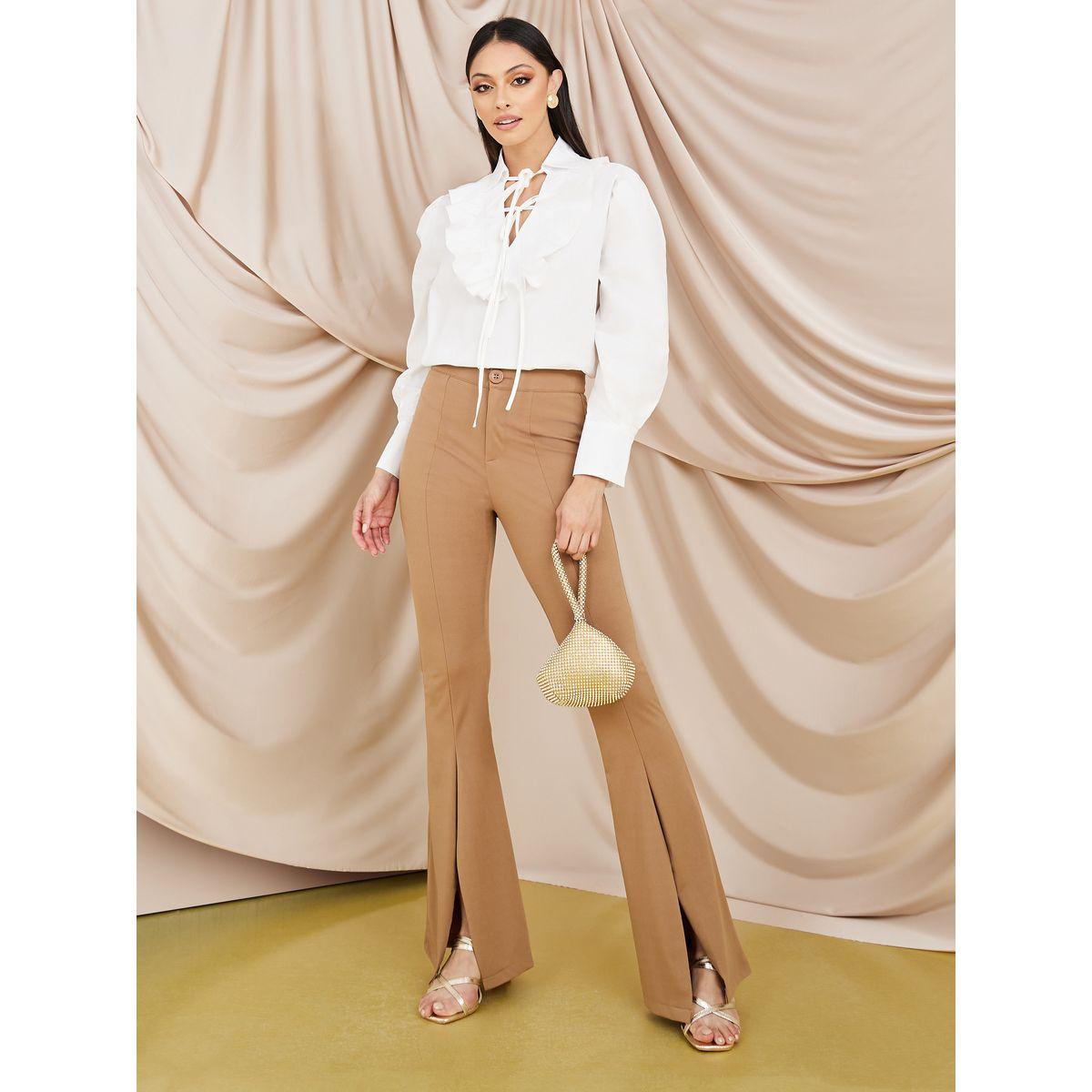 Styli Regular Fit Tie-Up Neck Ruffle Detail Blouse-women-clothing-shirtsandblouses-blouses-image-2