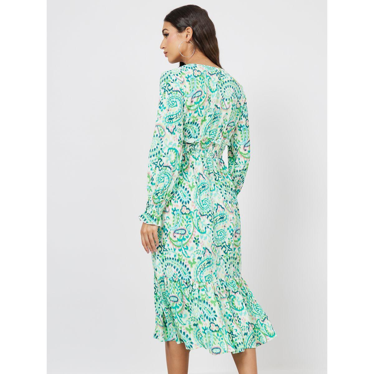 Styli Paisley AOP Ruffle Hem A-Line Midi Dress-women-clothing-dresses-image-4
