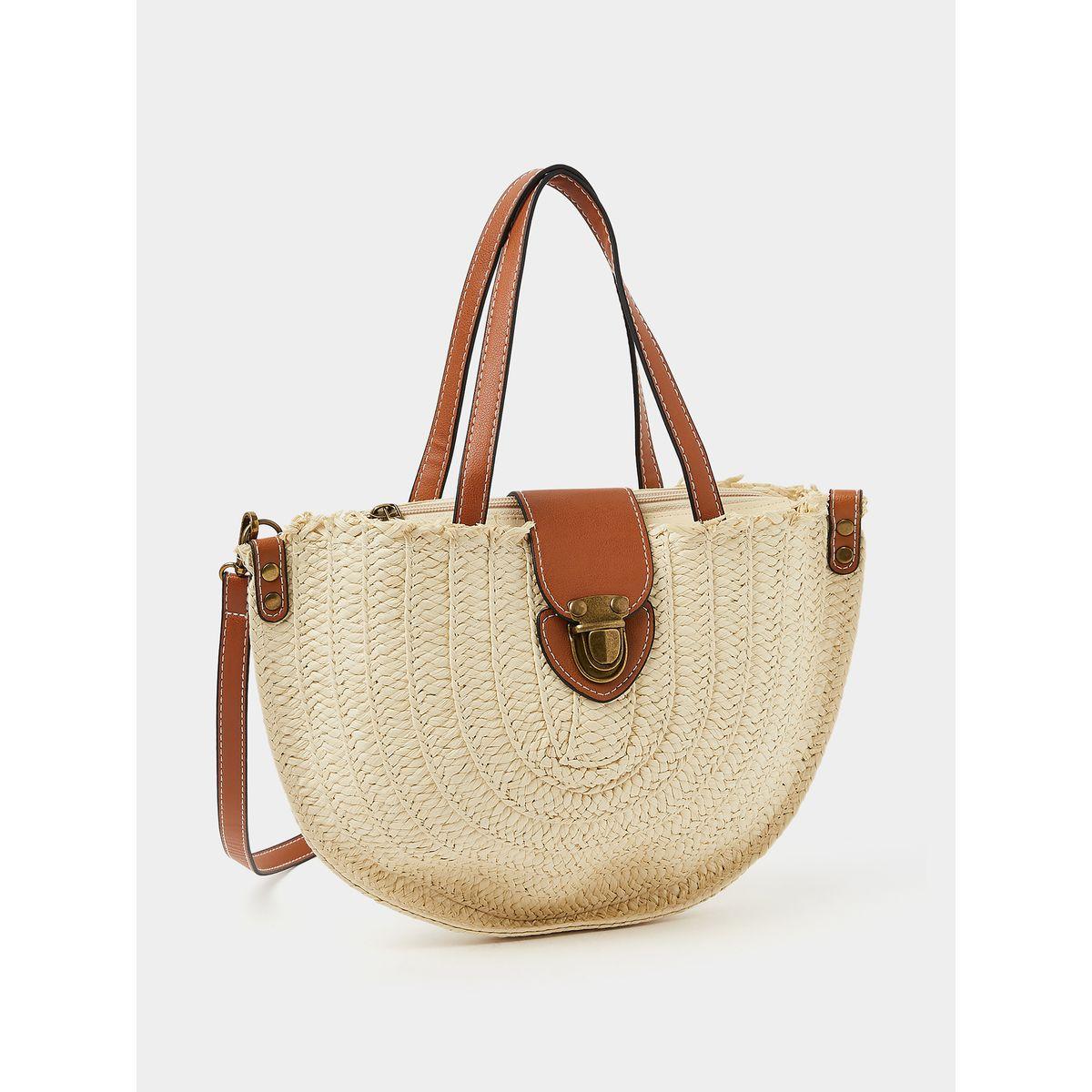 Styli Contrast Strap Zip Closure Bag-women-bagsandwallets-handbags-image-1