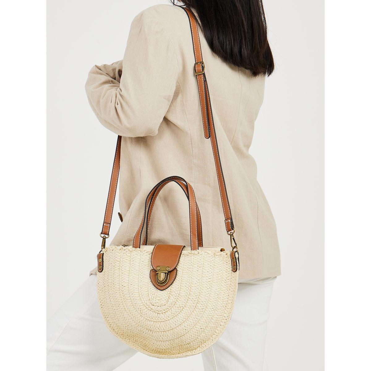 Styli Contrast Strap Zip Closure Bag-women-bagsandwallets-handbags-image-2