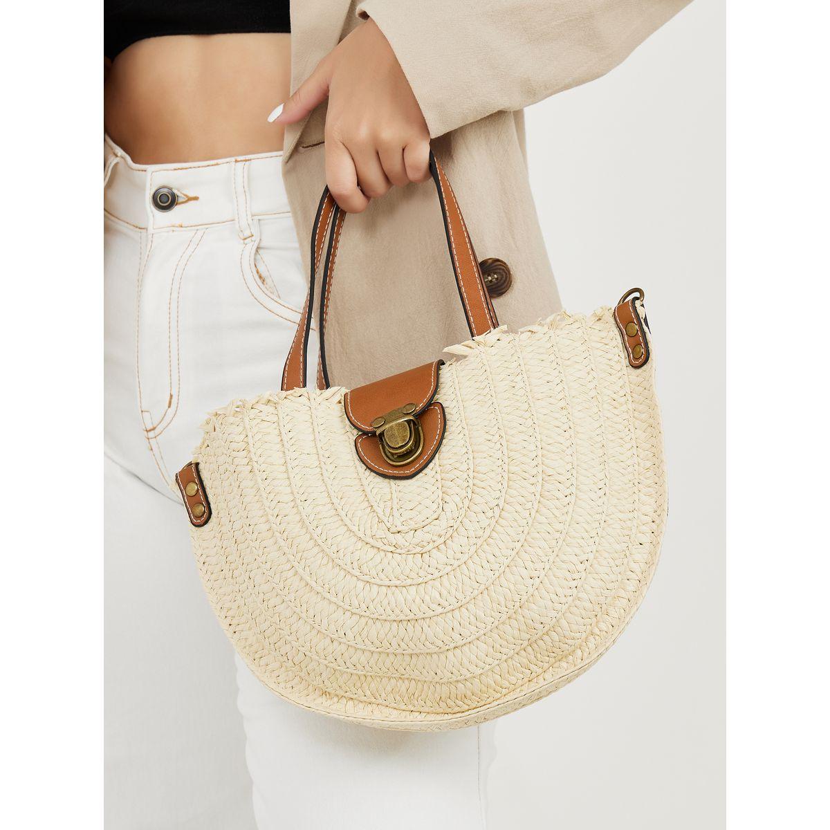 Styli Contrast Strap Zip Closure Bag-women-bagsandwallets-handbags-image-3