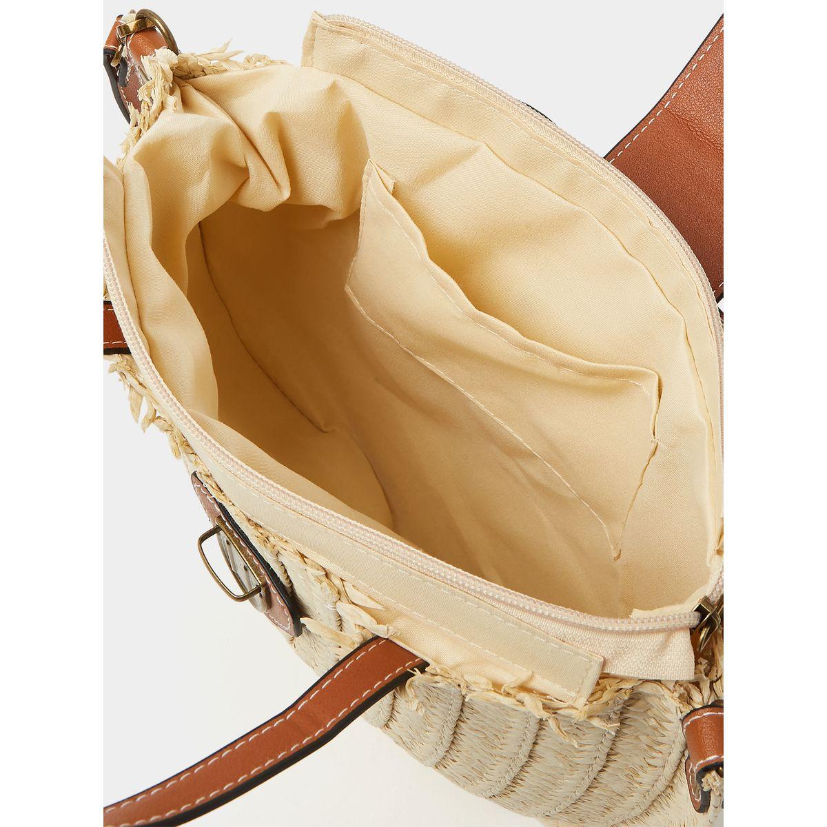 Styli Contrast Strap Zip Closure Bag-women-bagsandwallets-handbags-image-4