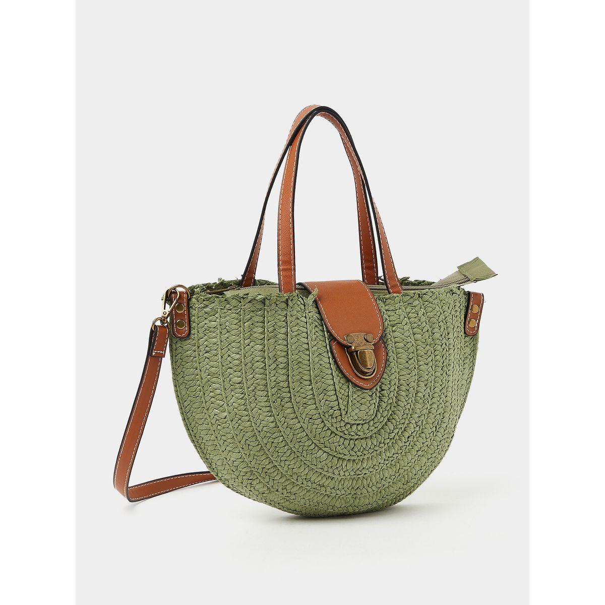 شنطة قش بحزام بلون مغاير-women-bagsandwallets-handbags-image-1