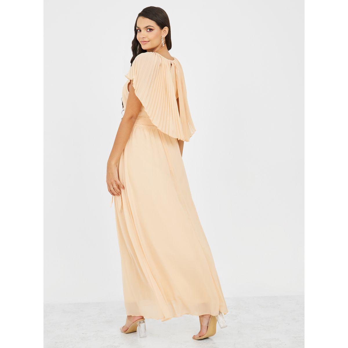 فستان طويل بأكمام كيب-women-clothing-dresses-image-4