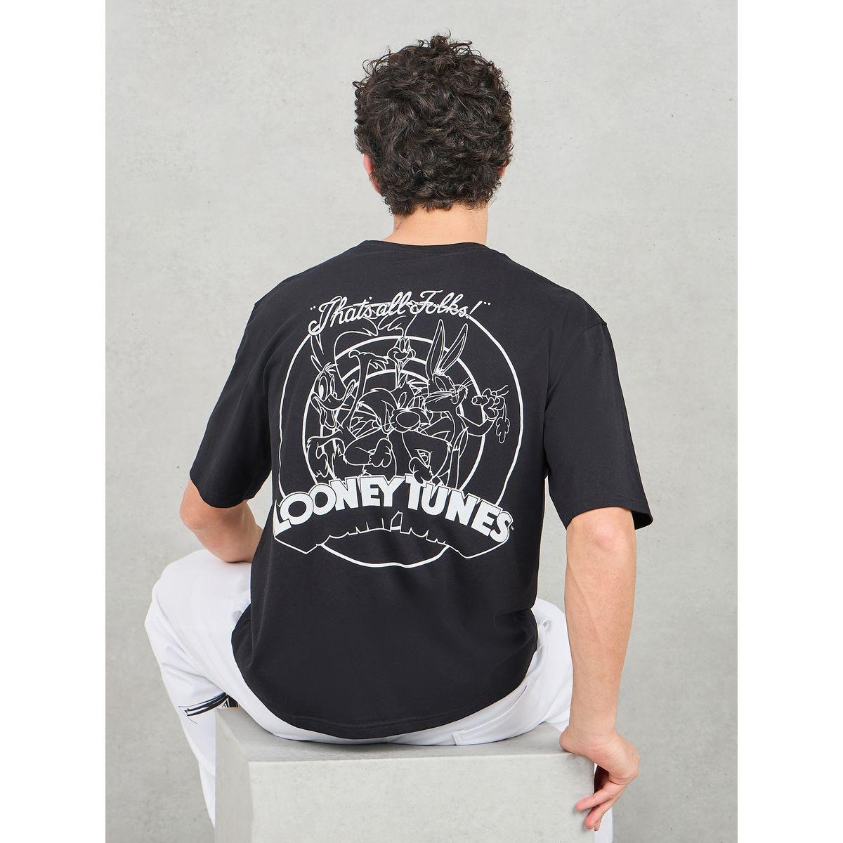 تيشيرت واسع بطبعة لوني تونز-men-clothing-tshirtsandpolos-tshirts-image-1