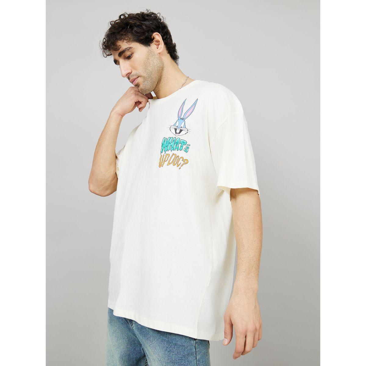 Styli Front and Back Looney Tunes Print Oversized T Shirt-men-clothing-tshirtsandpolos-tshirts-image-1