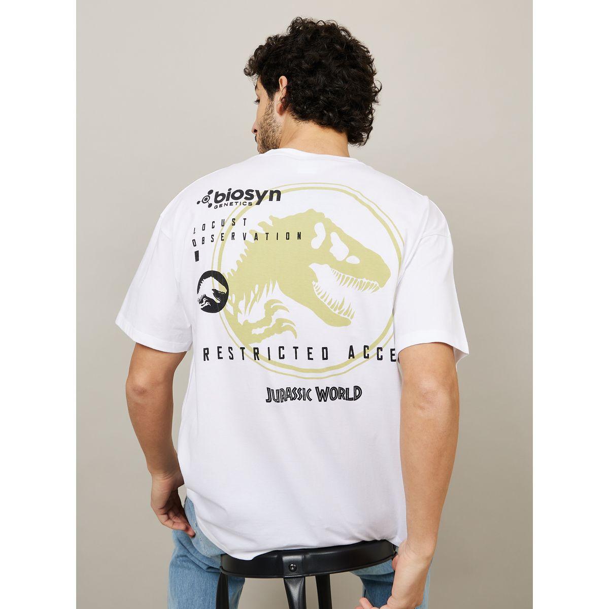Styli Jurassic Park Back & Front Graphic Oversized T-Shirt-men-clothing-tshirtsandpolos-tshirts-image-1