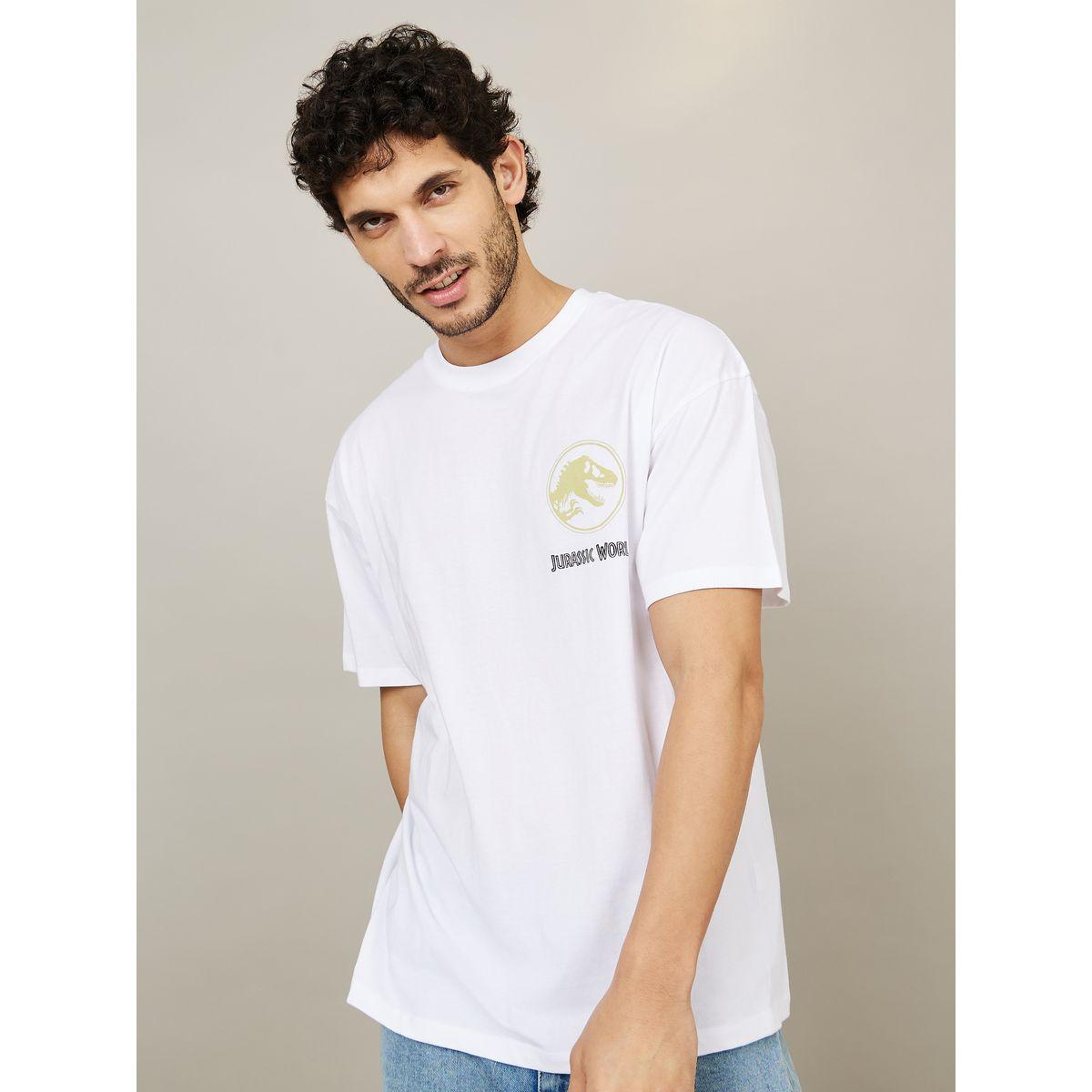 Styli Jurassic Park Back & Front Graphic Oversized T-Shirt-men-clothing-tshirtsandpolos-tshirts-image-2