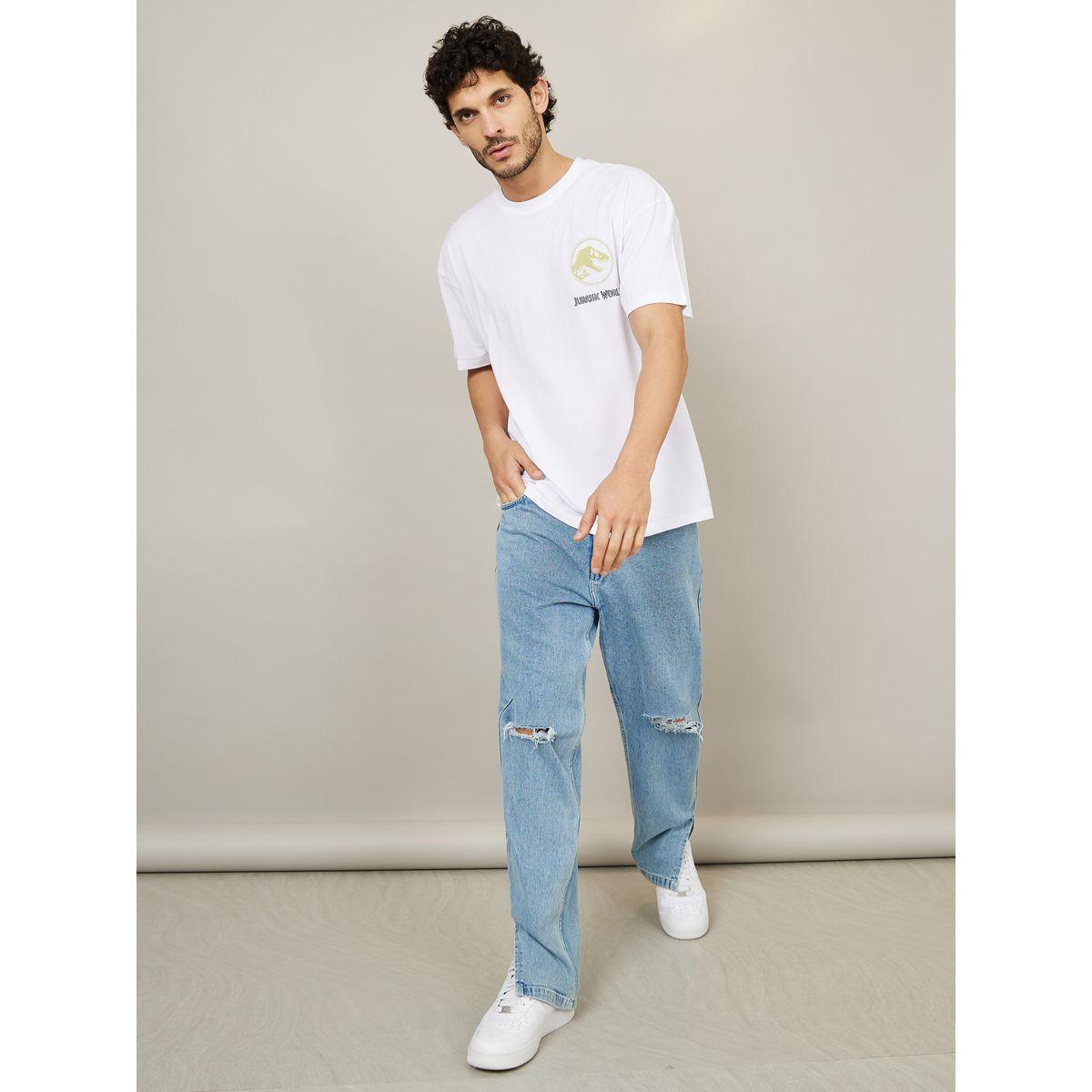 Styli Jurassic Park Back & Front Graphic Oversized T-Shirt-men-clothing-tshirtsandpolos-tshirts-image-3