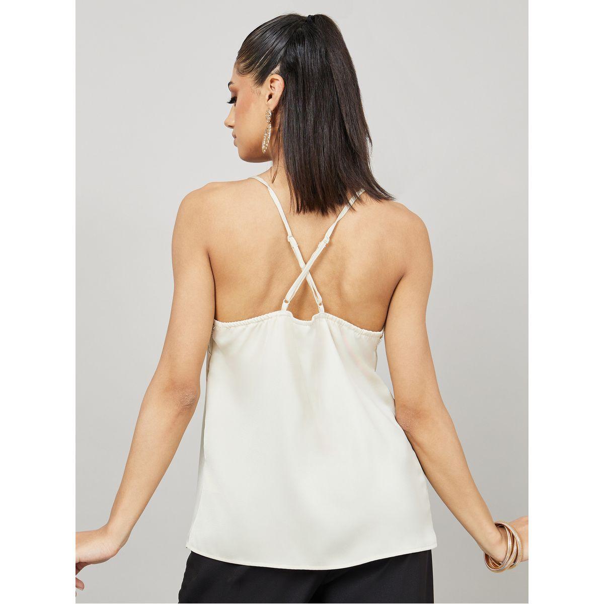 Styli Lace Trim Regular Fit Cami Top-women-clothing-tshirts-image-5